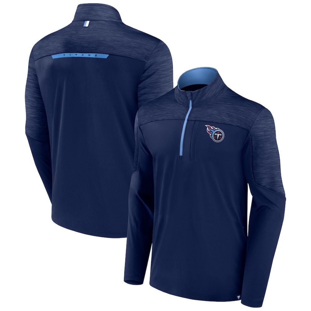 FANATICS Tennessee Titans Fanatics Defender Half-Zip Top - Navy Large